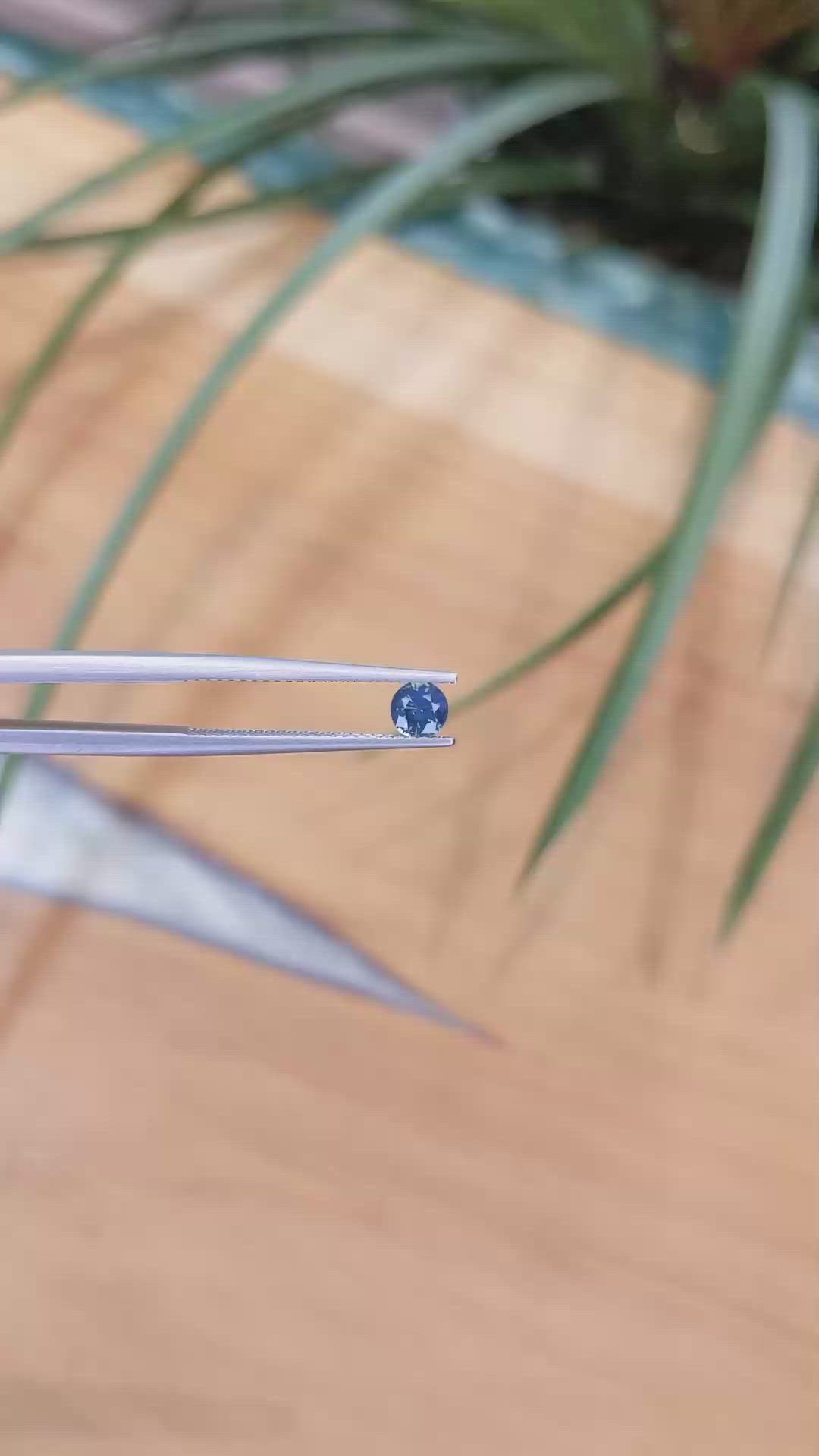 0.42 Ct. Greenish Blue Sapphire from Madagascar Size Video