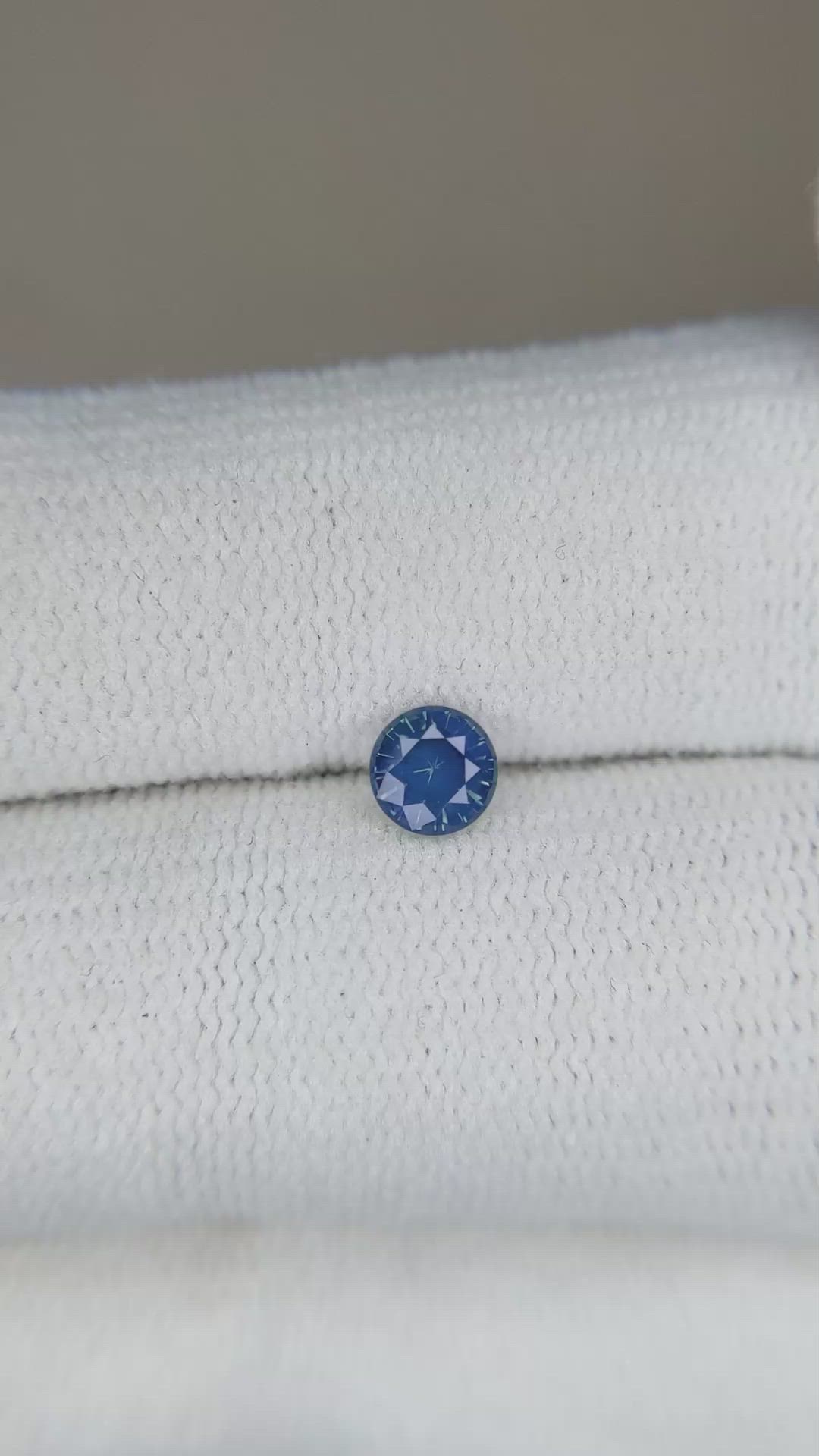 0.42 Ct. Greenish Blue Sapphire from Madagascar Size Video