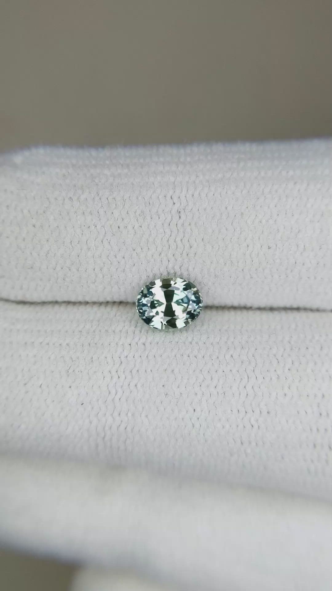 0.76 Ct. Greenish Blue Sapphire from Madagascar Size Video