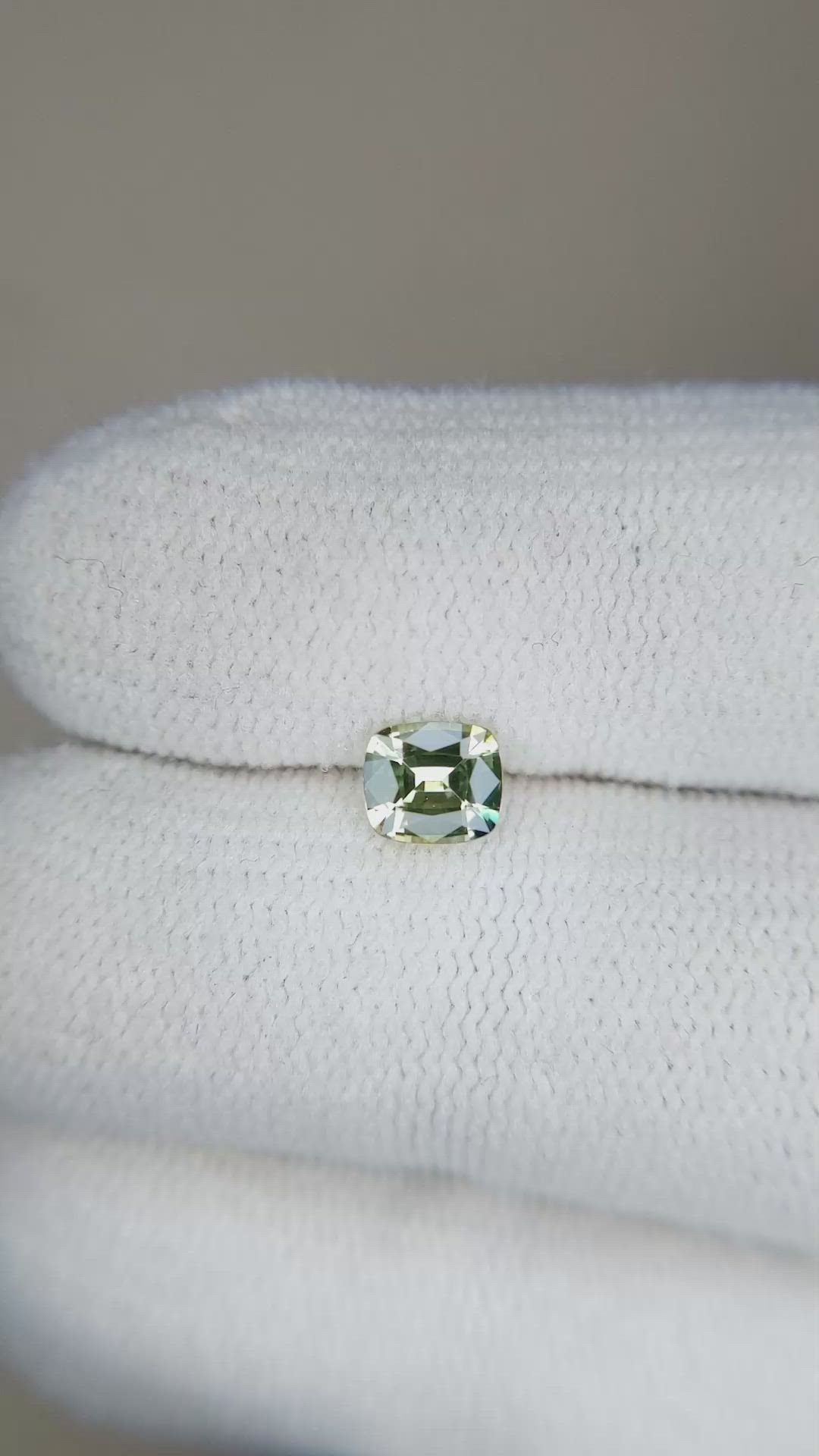 0.48 Ct. Green Sapphire from Madagascar Size Video