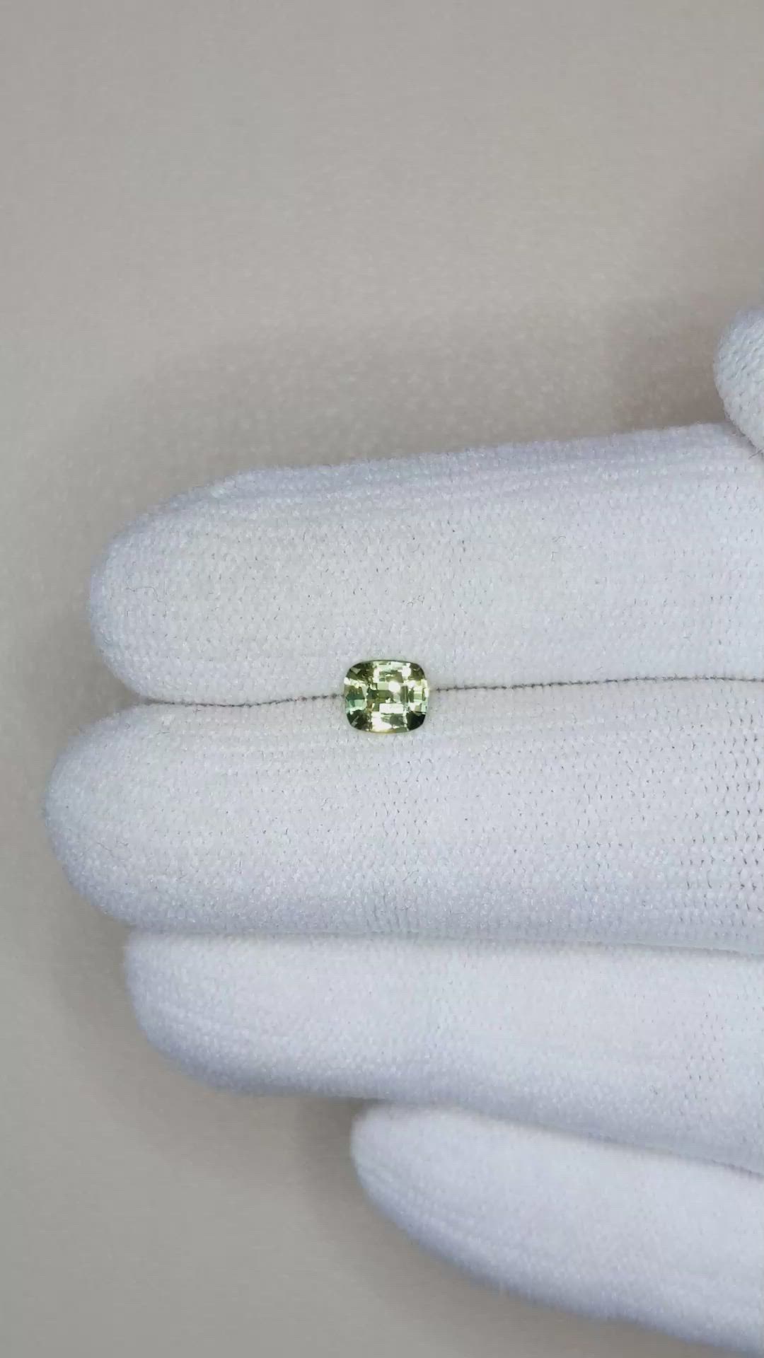 0.48 Ct. Green Sapphire from Madagascar Size Video