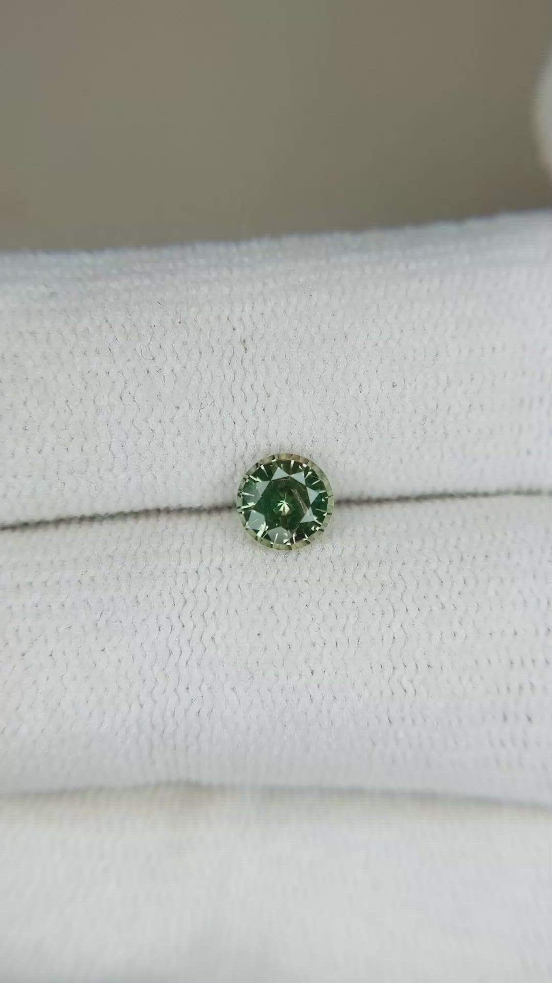 0.62 Ct. Bluish Green Sapphire from Madagascar Size Video