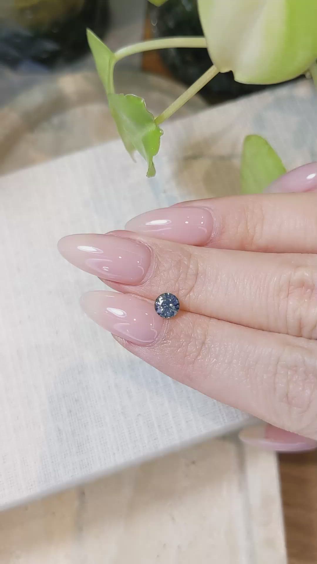 0.71 Ct. Greenish Blue Sapphire from Madagascar Size Video