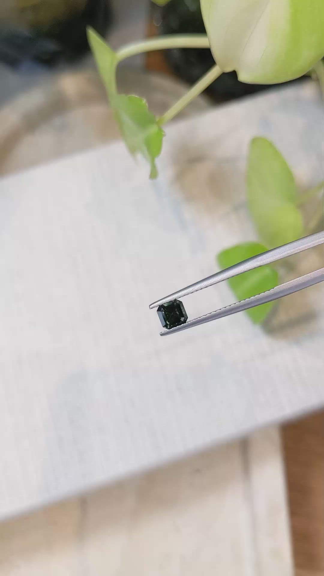 0.59 Ct. Yellowish Green Sapphire from Madagascar Size Video