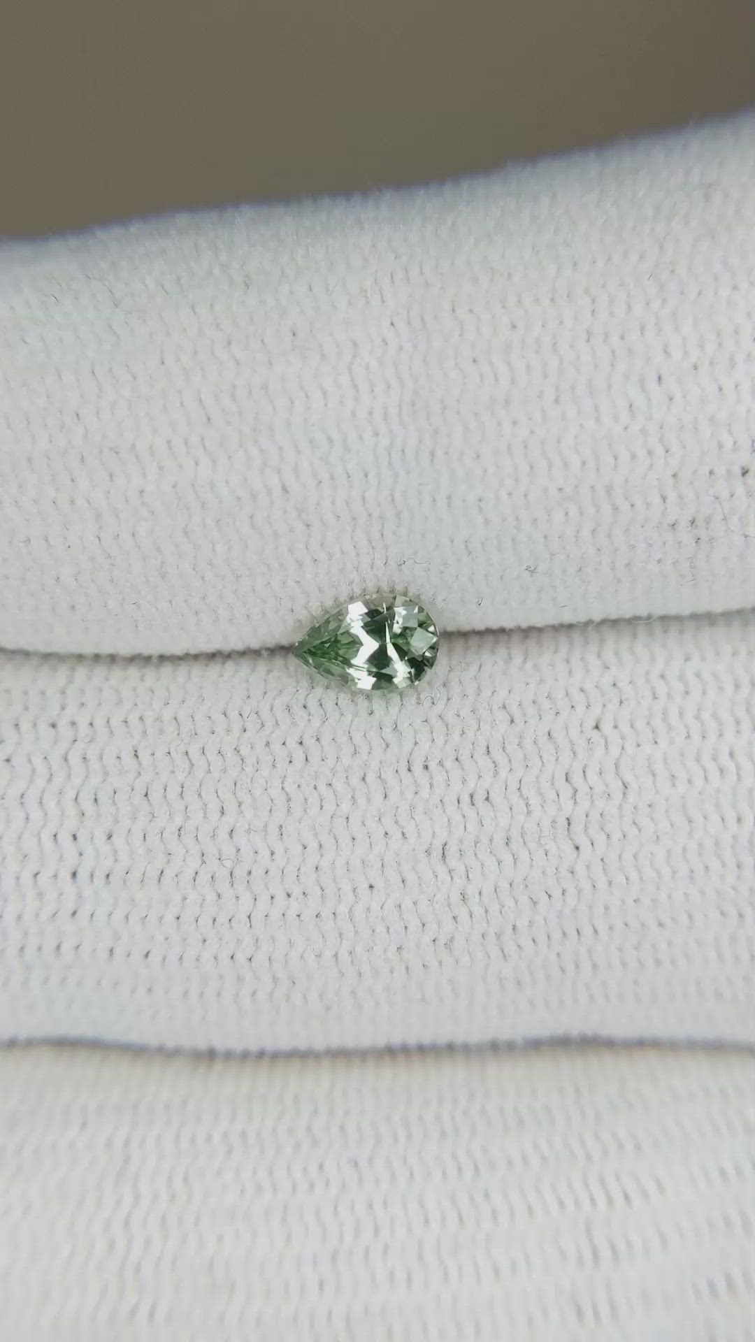 0.50 Ct. Bluish Green Sapphire from Madagascar Size Video