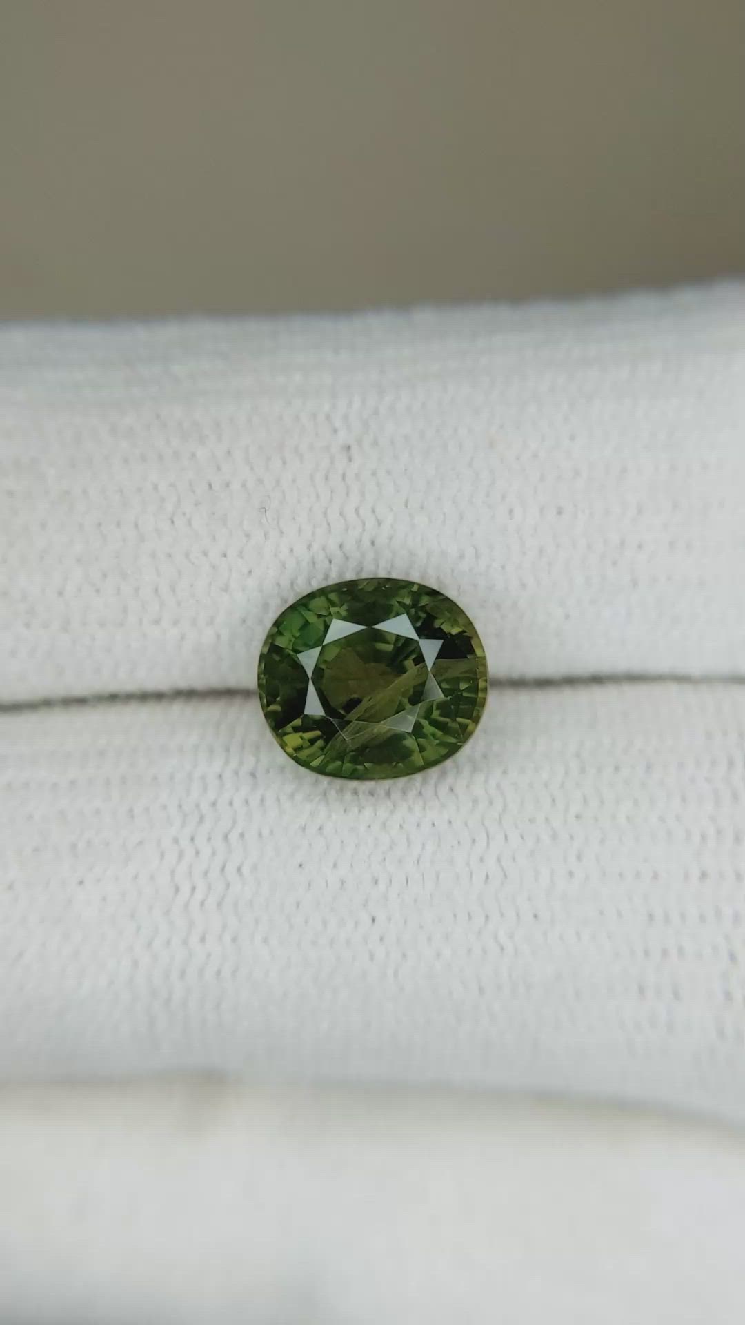 3.02 Ct. Green Sapphire from Thailand Size Video