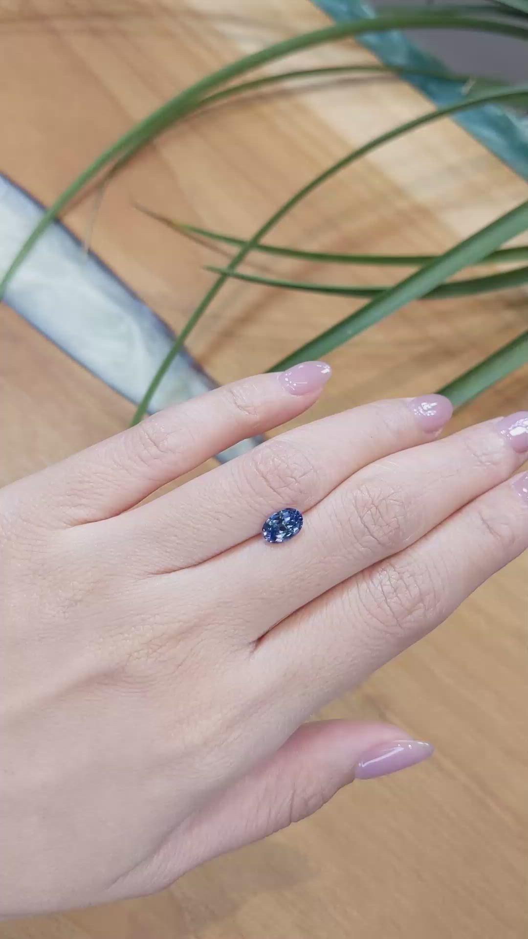 1.40 Ct. Blue Sapphire from Ceylon (Sri Lanka) Size Video