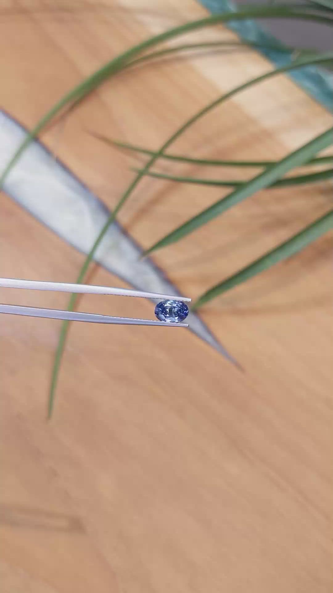 1.40 Ct. Blue Sapphire from Ceylon (Sri Lanka) Size Video