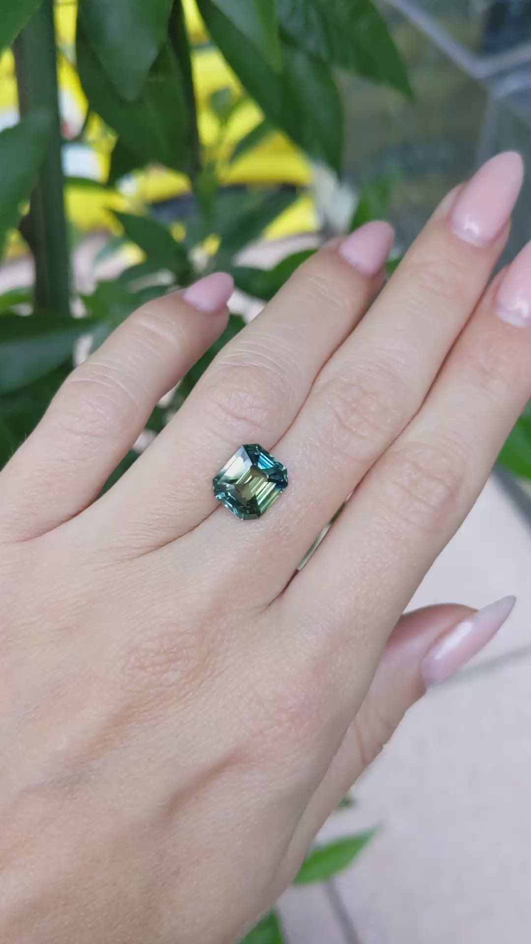 5.07 Ct. Bi Color Sapphire from Madagascar Size Video