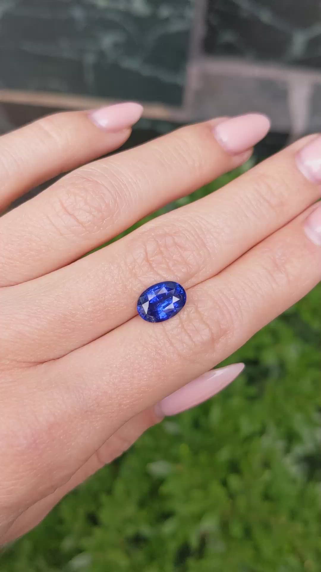3.06 Ct. Blue Sapphire from Ceylon (Sri Lanka) Size Video