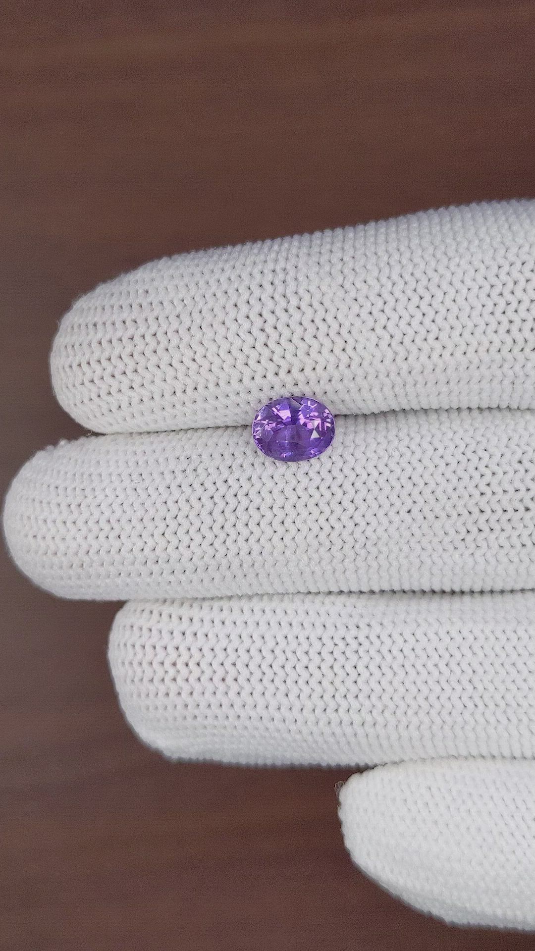 1.53 Ct. Violet Sapphire from Tanzania Size Video