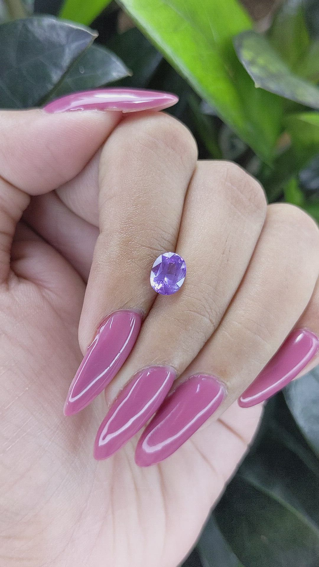 1.53 Ct. Violet Sapphire from Tanzania Size Video