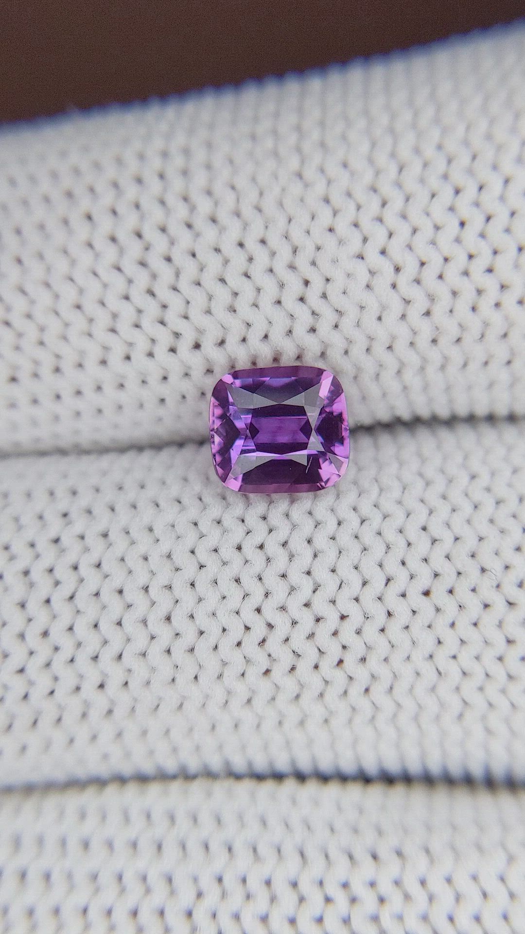 1.59 Ct. Pinkish Purple Sapphire from Madagascar Size Video