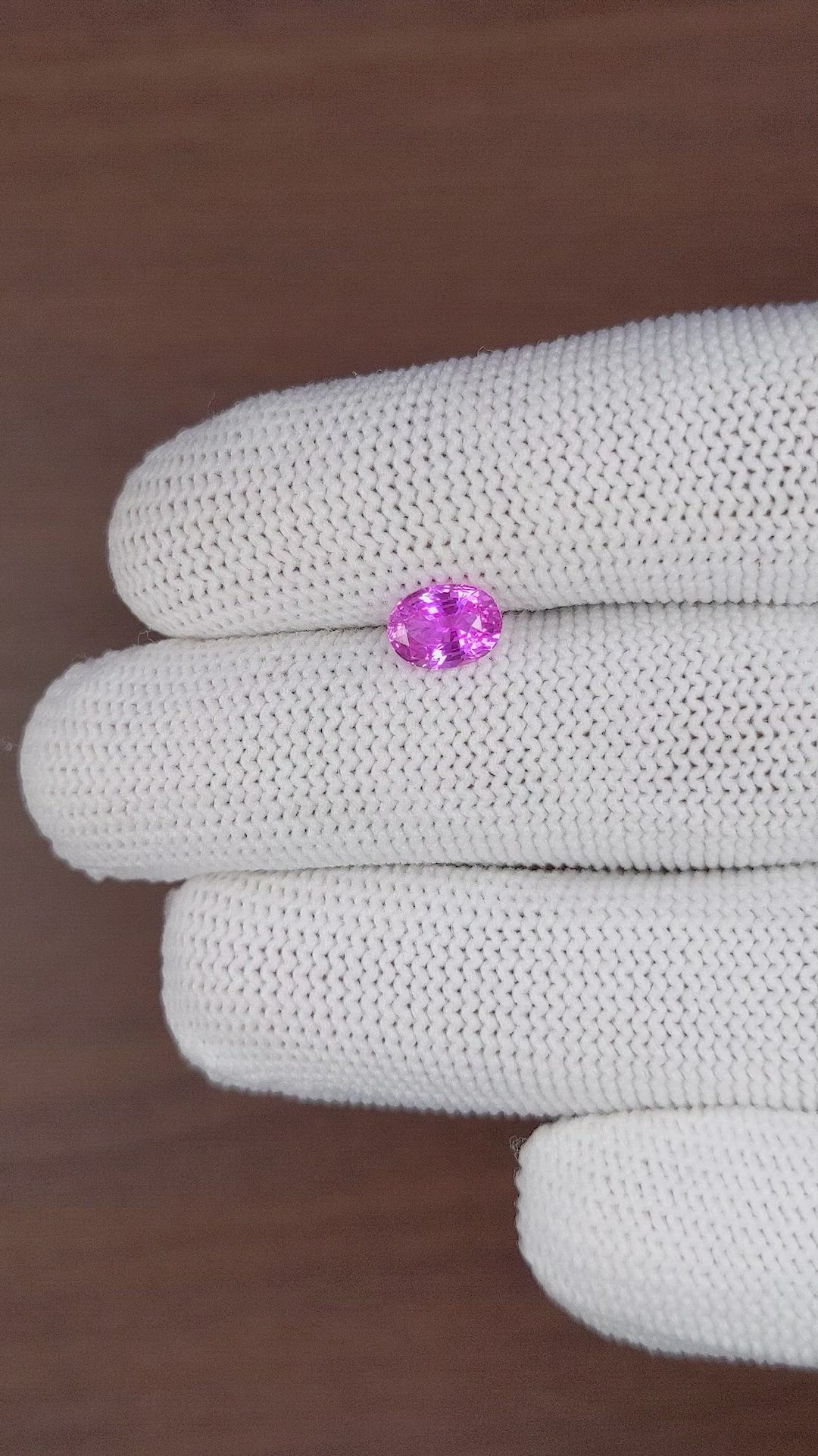 1.50 Ct. Pink Sapphire from Ceylon (Sri Lanka) Size Video