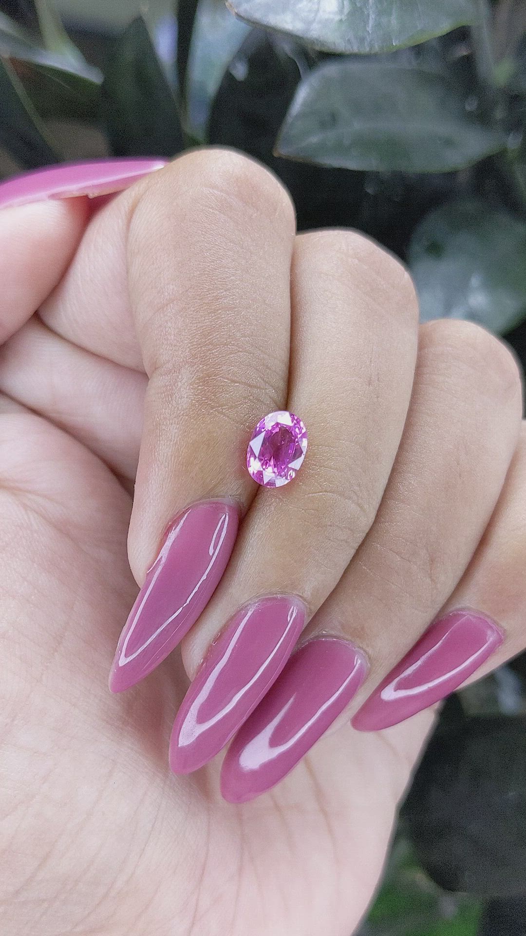 1.50 Ct. Pink Sapphire from Ceylon (Sri Lanka) Size Video