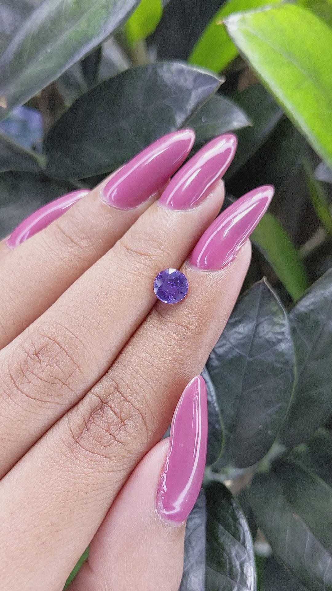 1.09 Ct. Purple Sapphire from Ceylon (Sri Lanka) Size Video