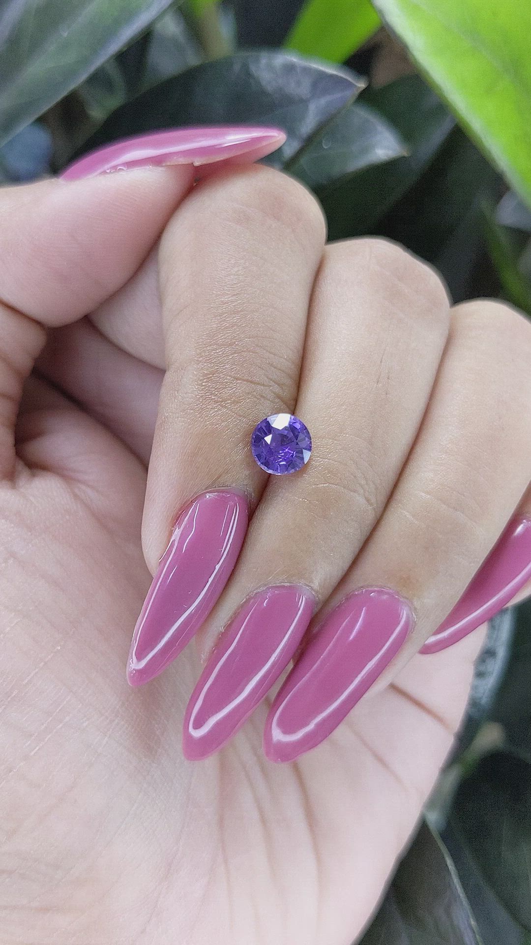 1.09 Ct. Purple Sapphire from Ceylon (Sri Lanka) Size Video