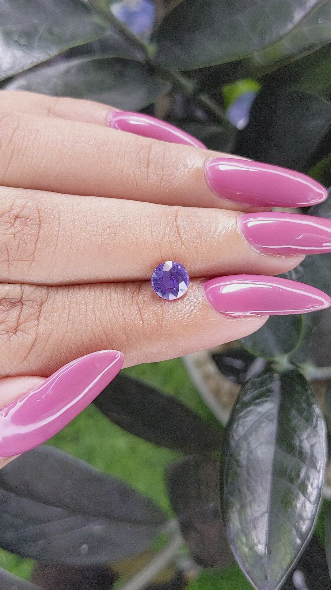 1.09 Ct. Purple Sapphire from Ceylon (Sri Lanka) Size Video