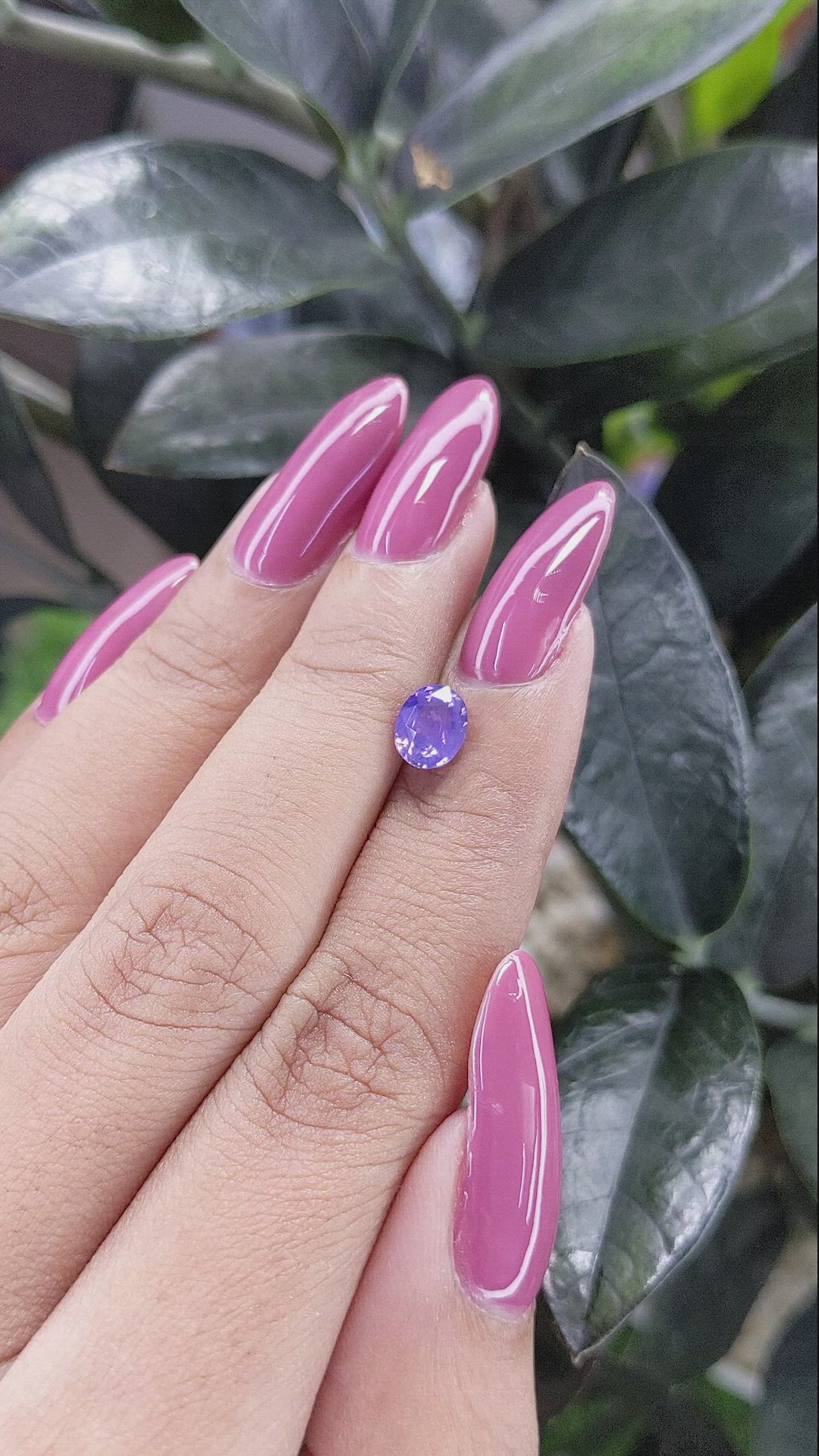 1.06 Ct. Purple Sapphire from Tanzania Size Video