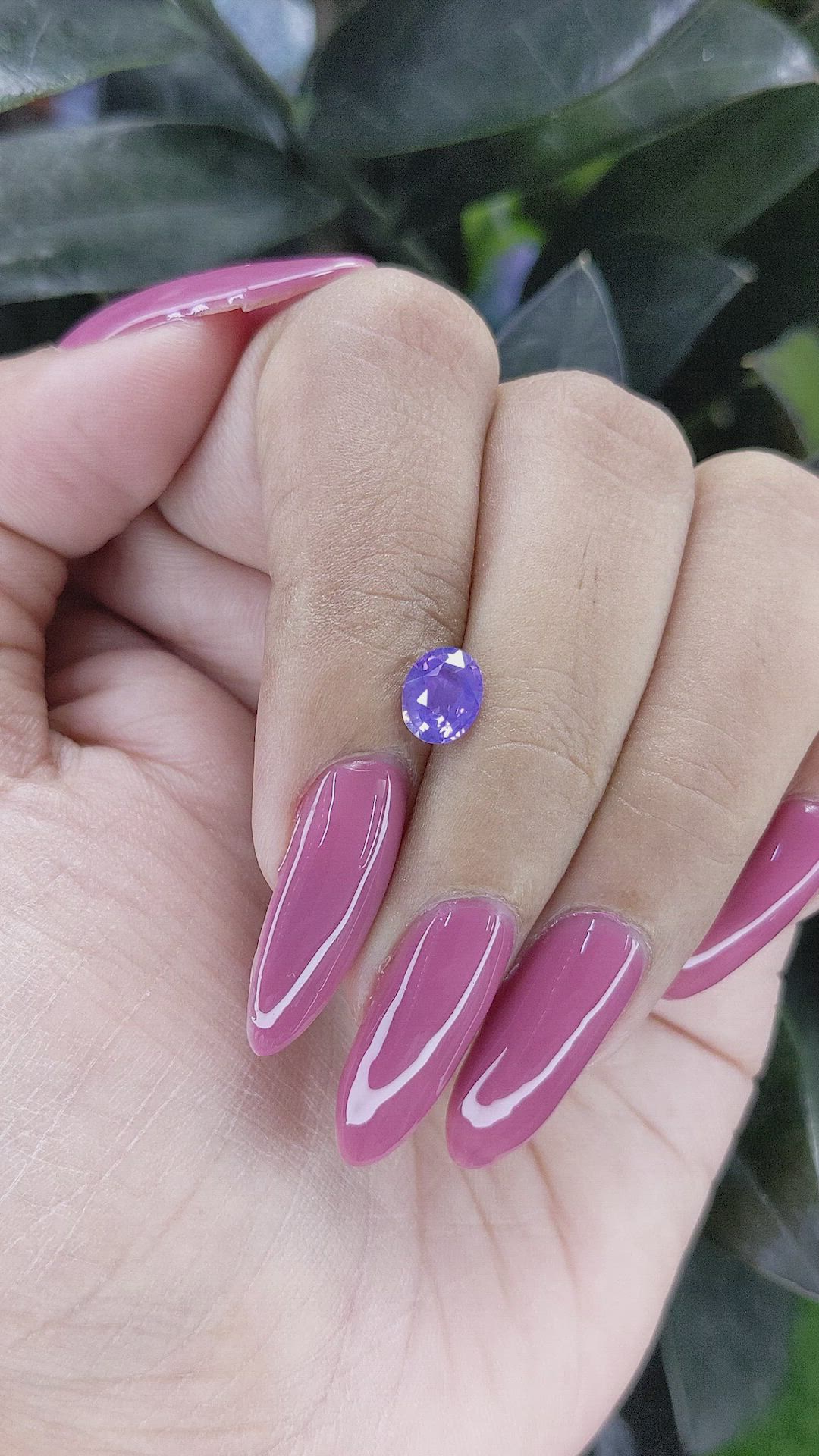 1.06 Ct. Purple Sapphire from Tanzania Size Video