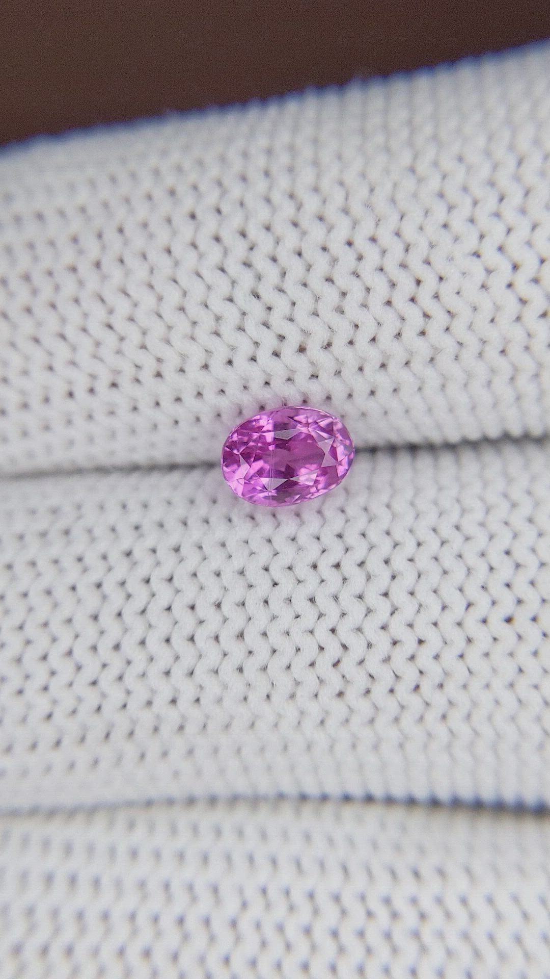 1.08 Ct. Pink Sapphire from Madagascar Size Video