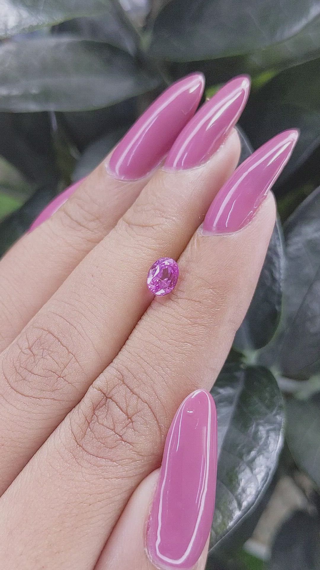 1.08 Ct. Pink Sapphire from Madagascar Size Video