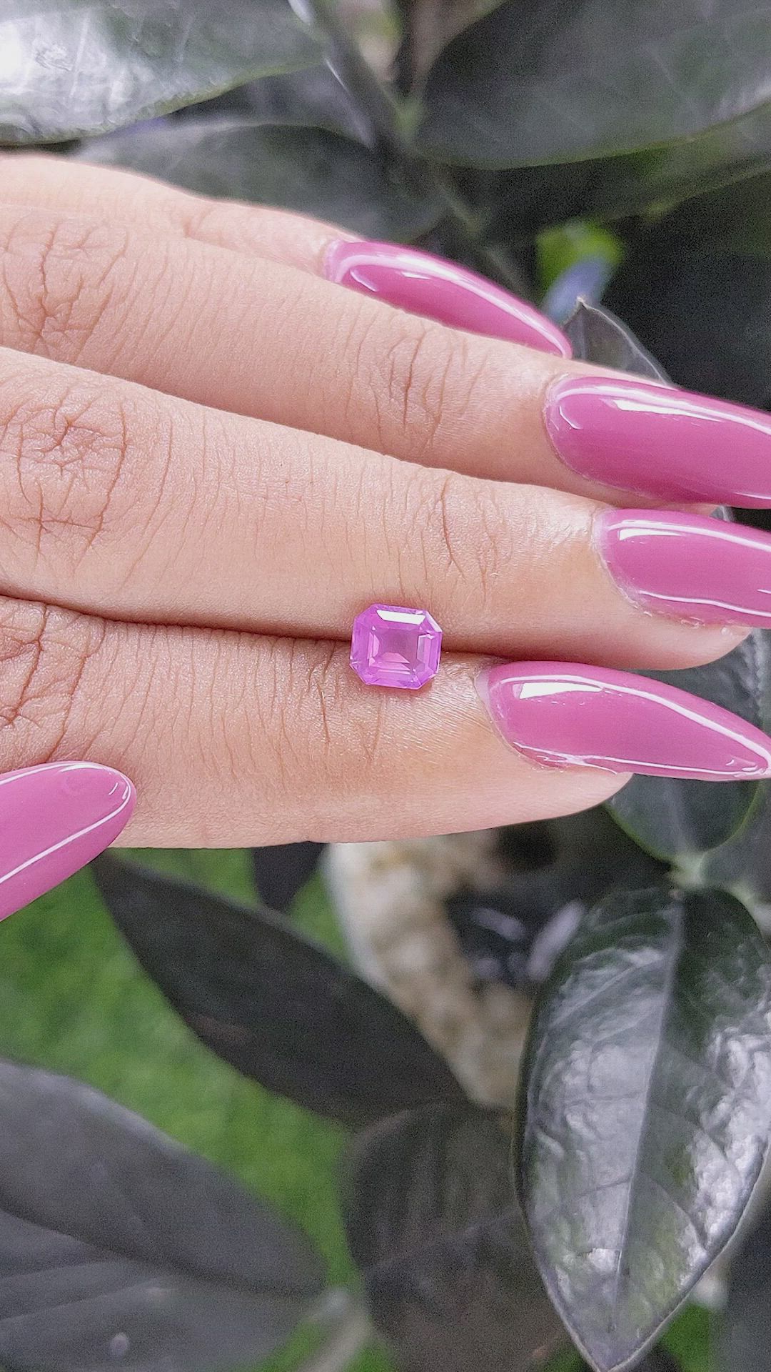 1.07 Ct. Pink Sapphire from Madagascar Size Video