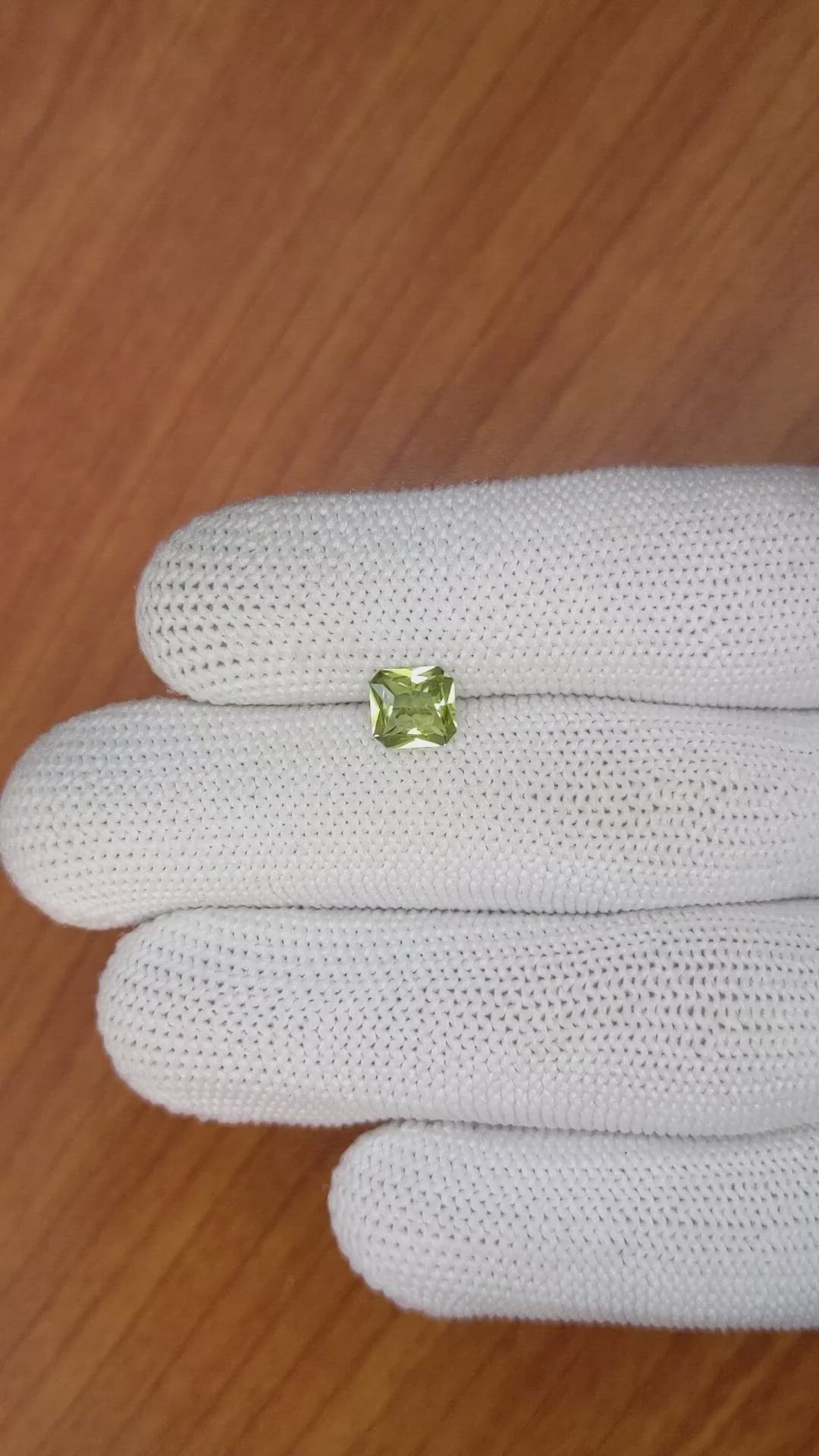 1.16 Ct. Yellowish Green Sapphire from Madagascar Size Video