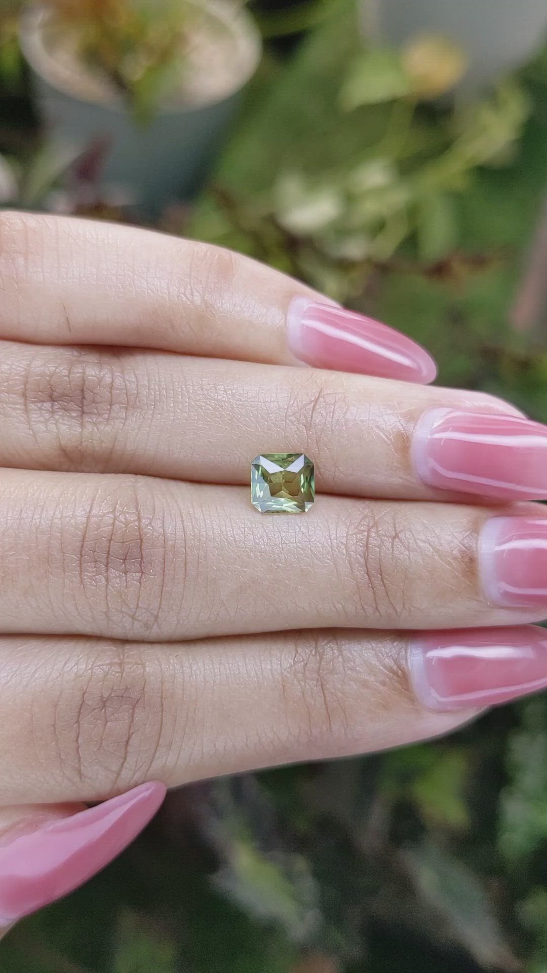 1.16 Ct. Yellowish Green Sapphire from Madagascar Size Video