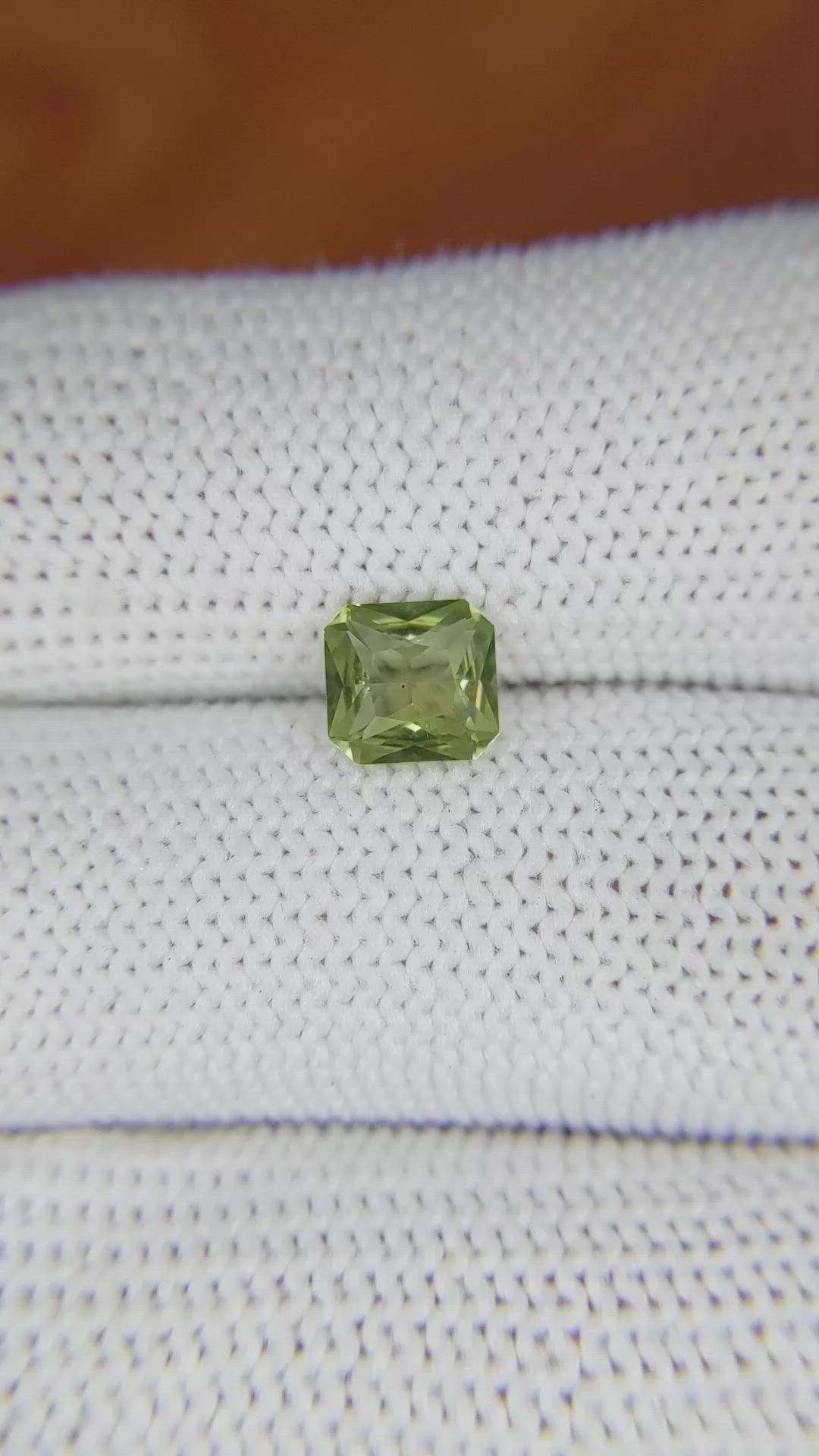 1.16 Ct. Yellowish Green Sapphire from Madagascar Size Video