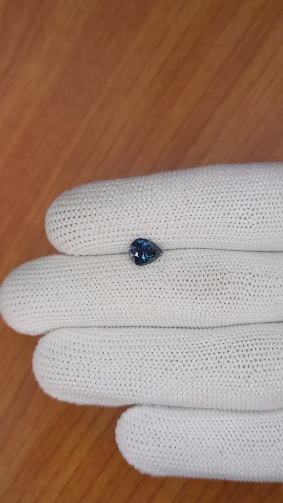 1.21 Ct. Greenish Blue Sapphire from Madagascar Size Video