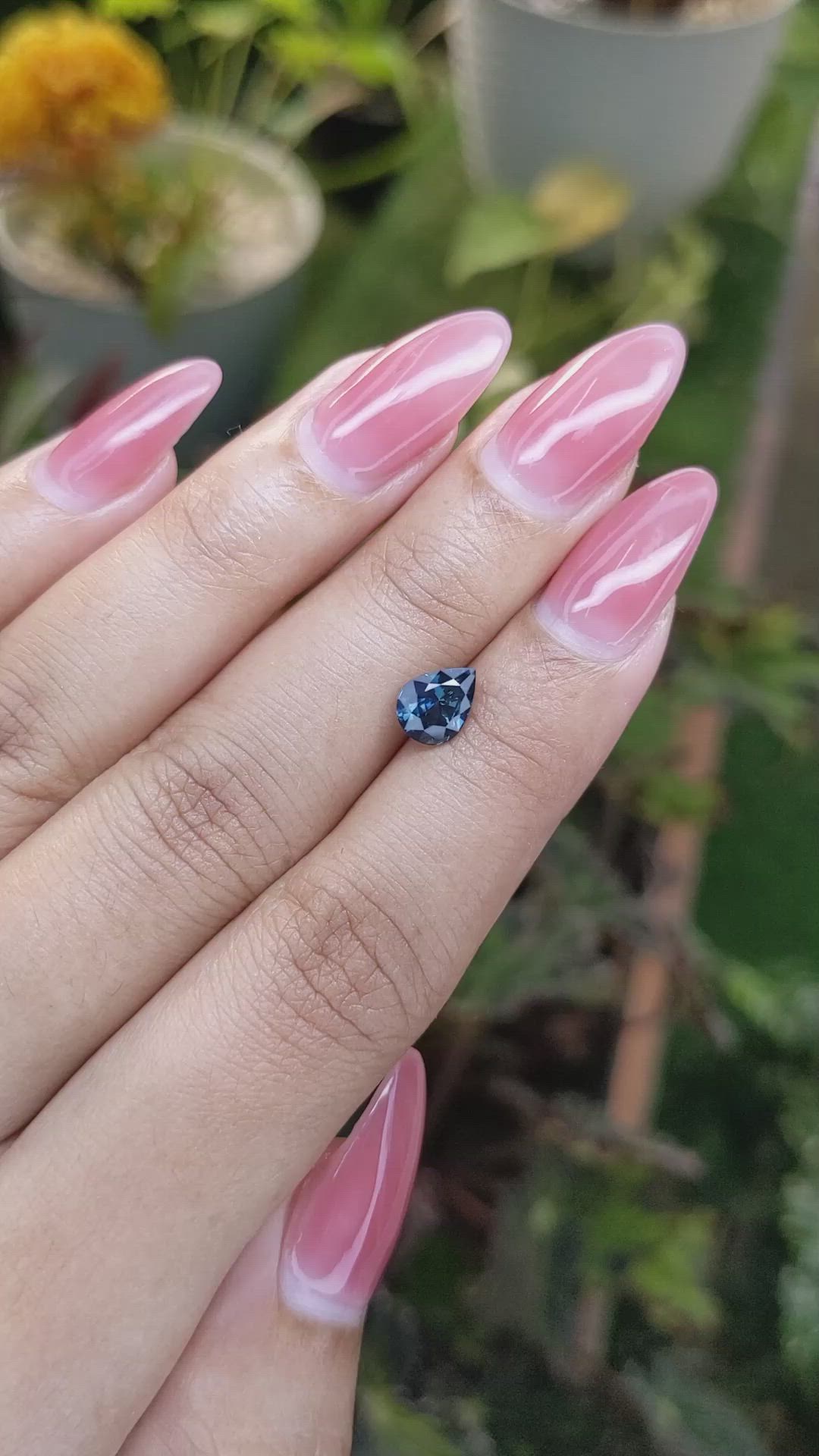 1.21 Ct. Greenish Blue Sapphire from Madagascar Size Video