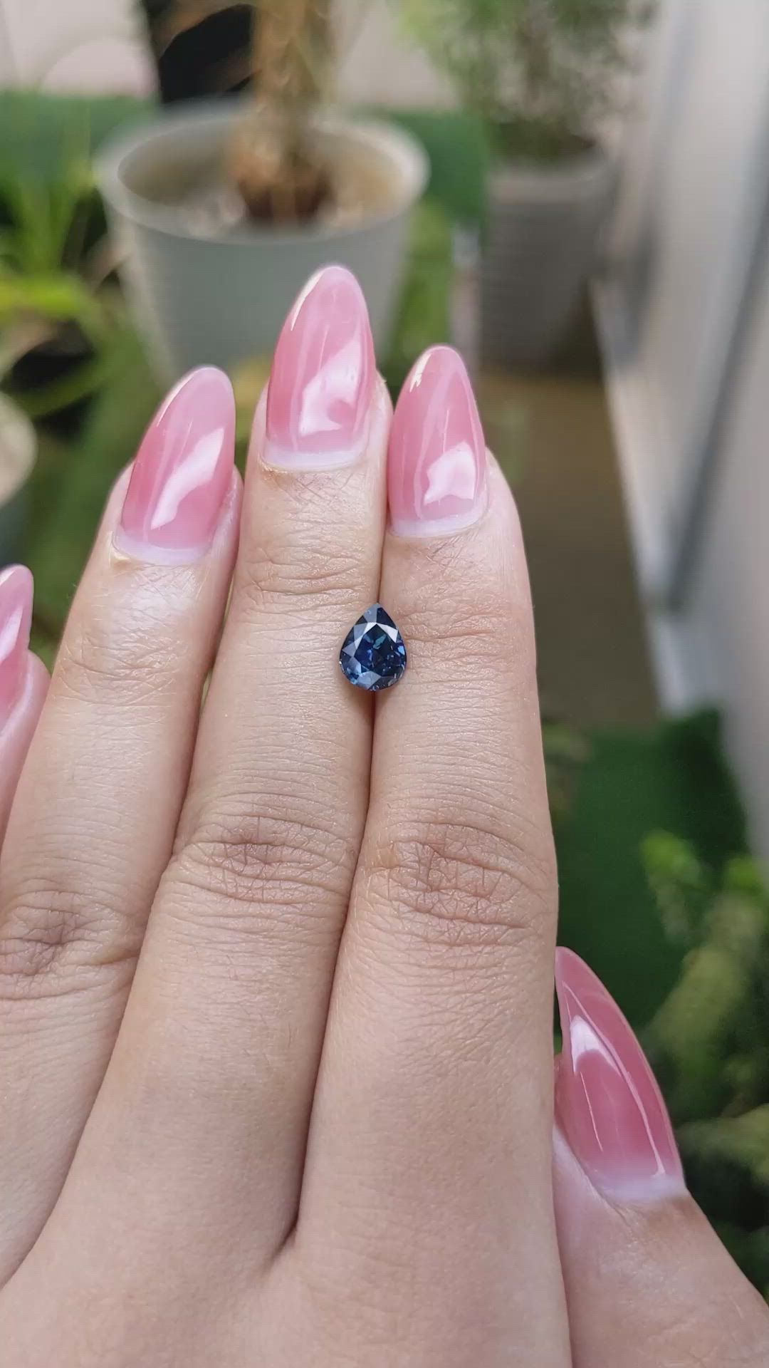 1.21 Ct. Greenish Blue Sapphire from Madagascar Size Video