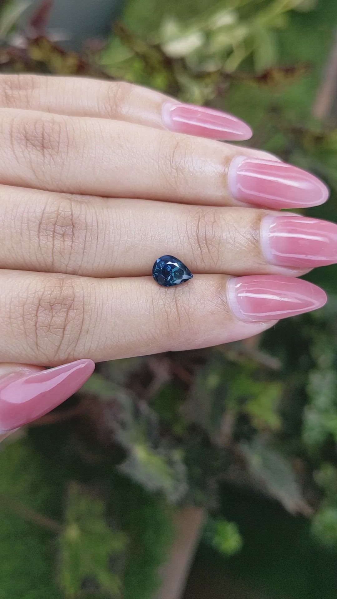 1.21 Ct. Greenish Blue Sapphire from Madagascar Size Video