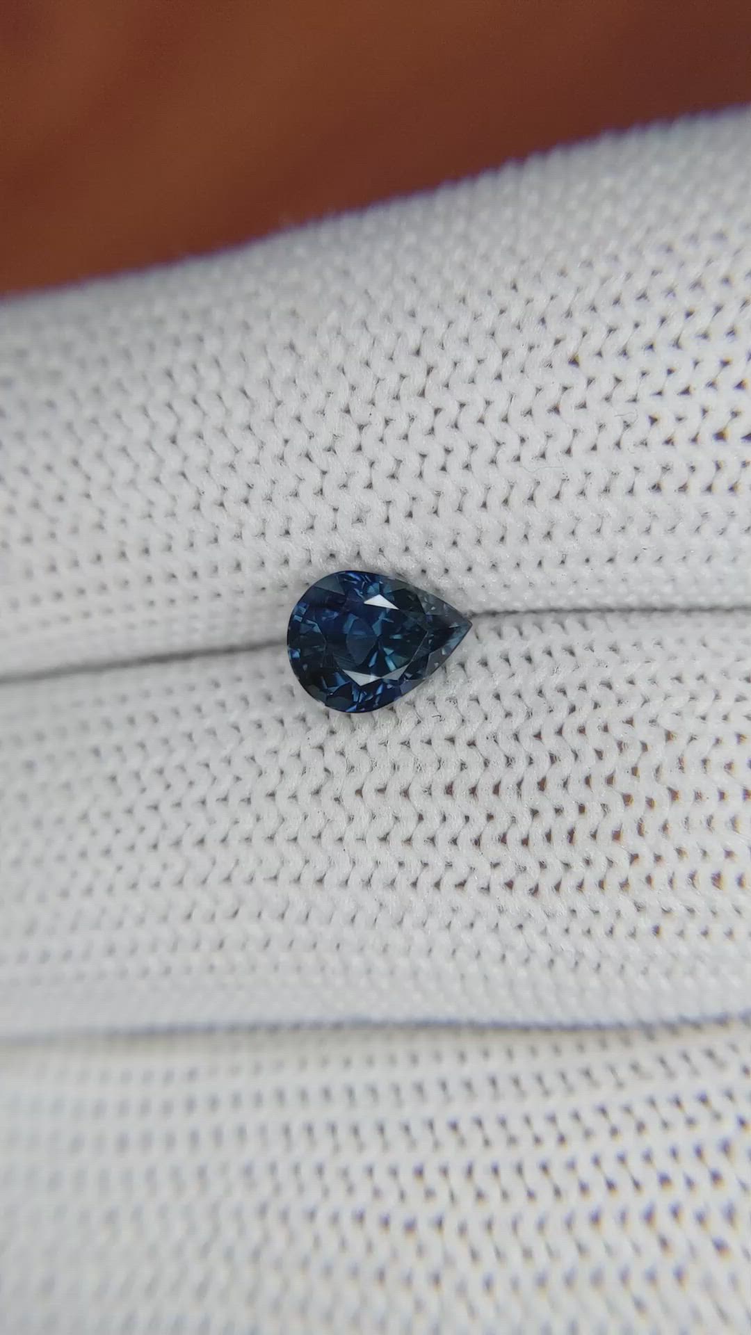 1.21 Ct. Greenish Blue Sapphire from Madagascar Size Video