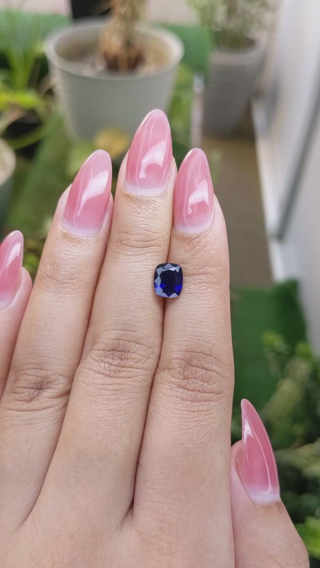 1.68 Ct. Blue Sapphire from Ceylon (Sri Lanka) Size Video