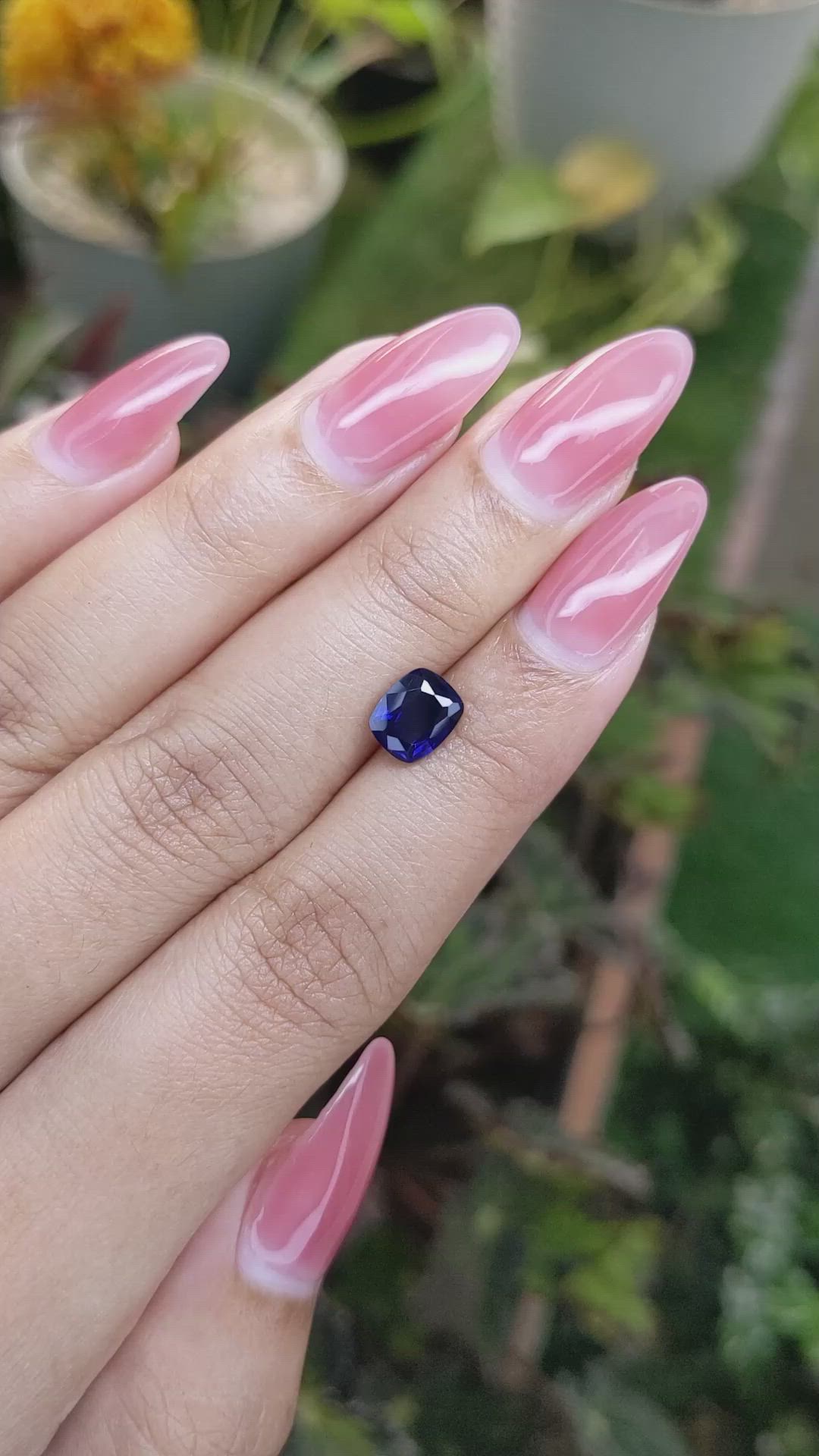 1.68 Ct. Blue Sapphire from Ceylon (Sri Lanka) Size Video