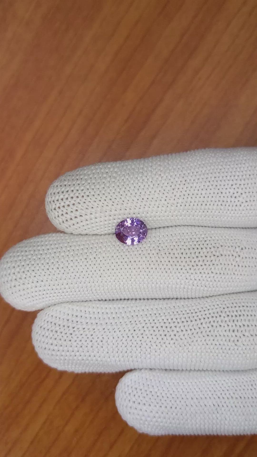 1.22 Ct. Pinkish Purple Sapphire from Ceylon (Sri Lanka) Size Video
