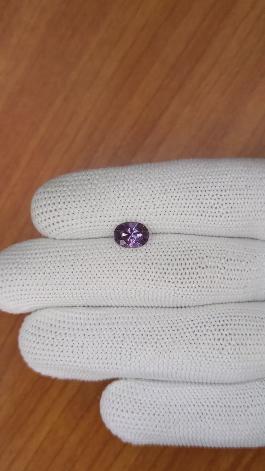 1.50 Ct. Pinkish Purple Sapphire from Ceylon (Sri Lanka) Size Video