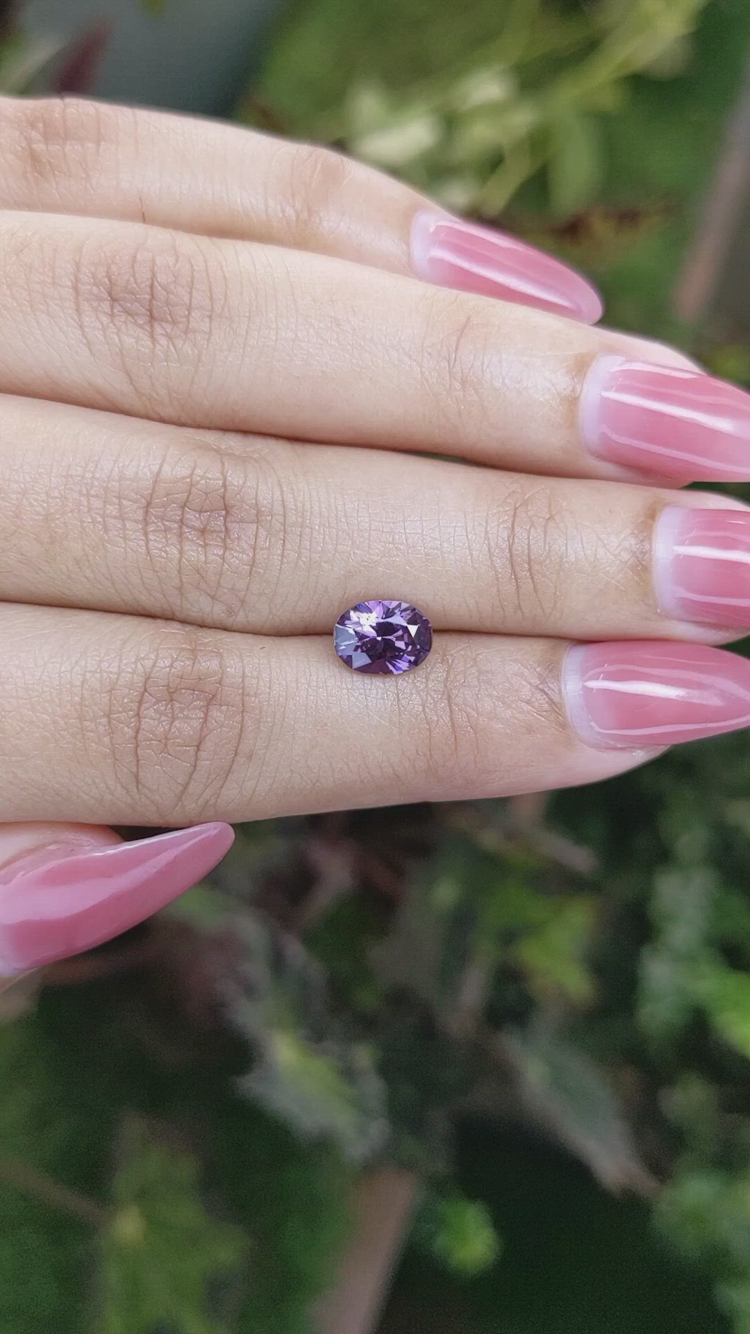 1.50 Ct. Pinkish Purple Sapphire from Ceylon (Sri Lanka) Size Video