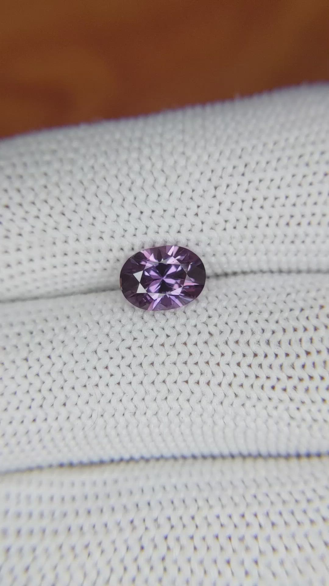 1.50 Ct. Pinkish Purple Sapphire from Ceylon (Sri Lanka) Size Video