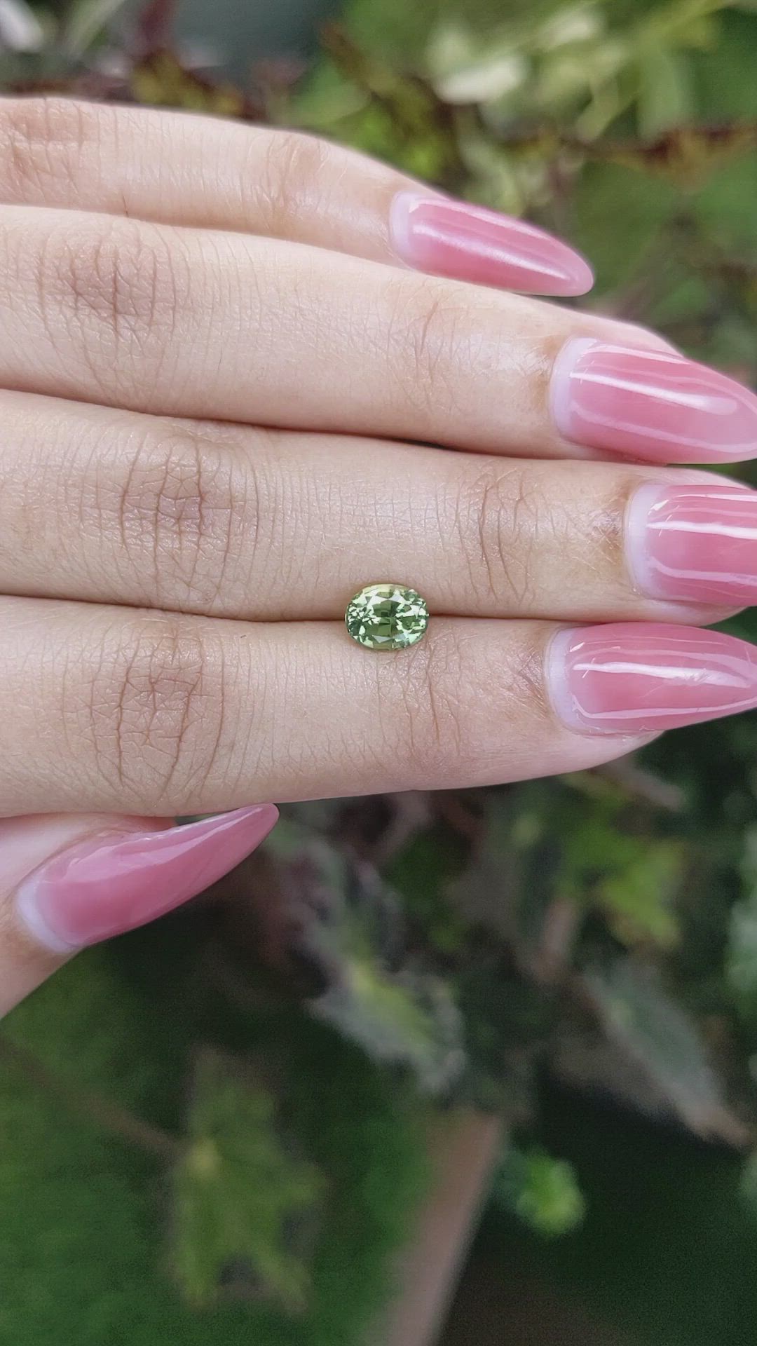1.18 Ct. Yellowish Green Sapphire from Madagascar Size Video