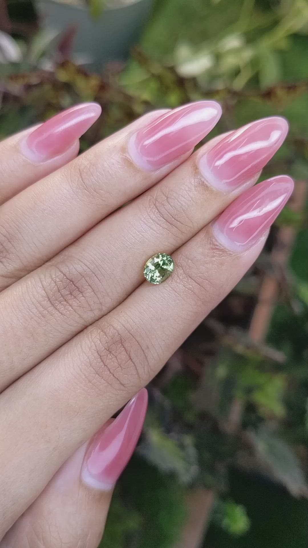 1.18 Ct. Yellowish Green Sapphire from Madagascar Size Video