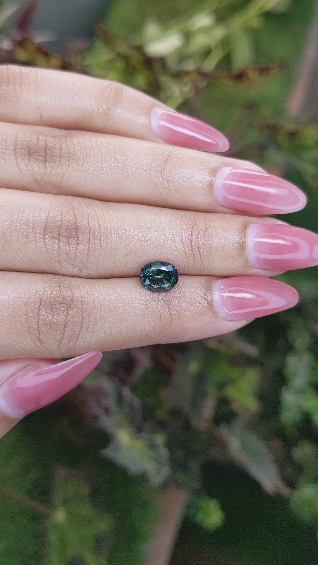 1.75 Ct. Greenish Blue Sapphire from Madagascar Size Video
