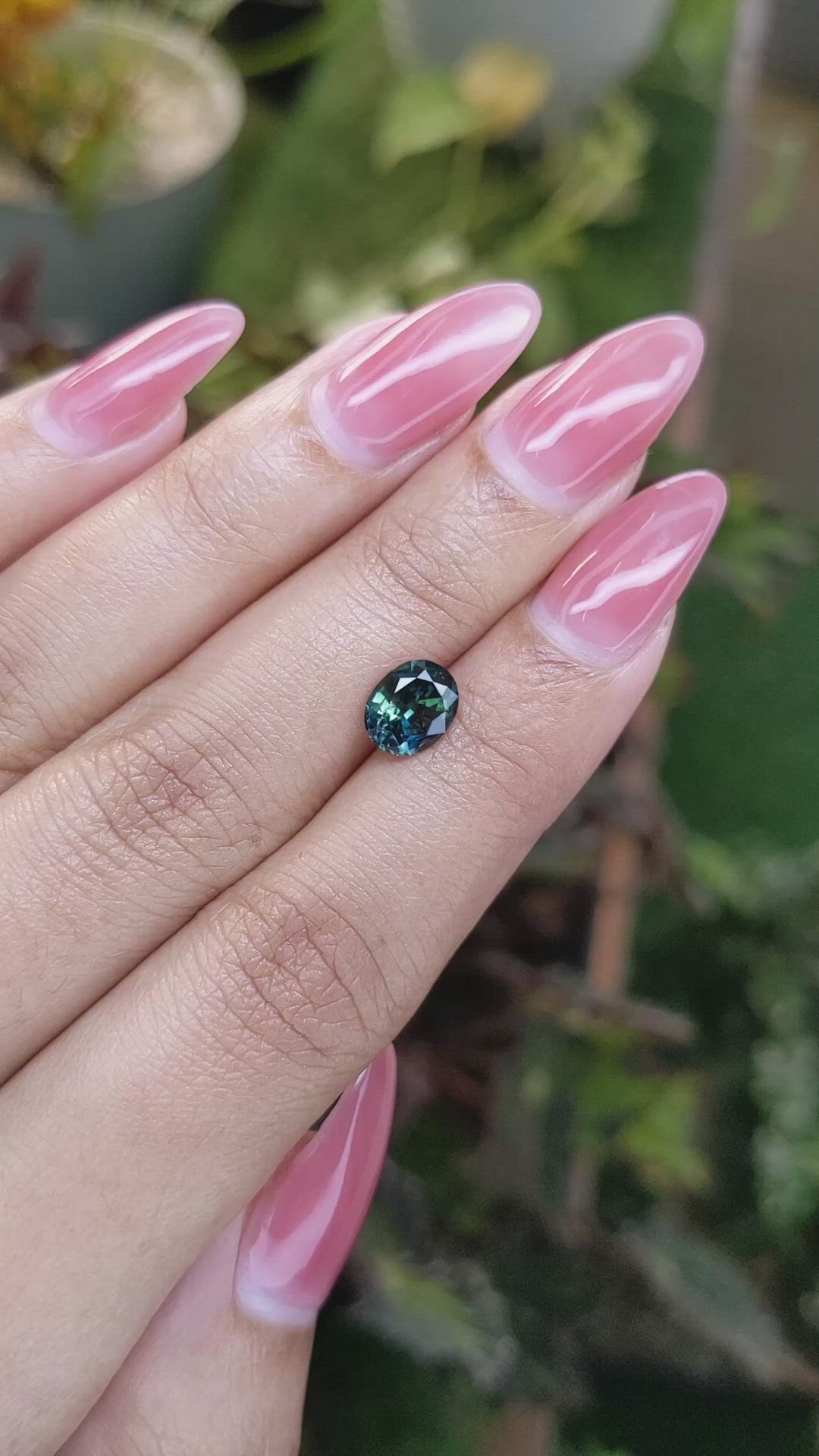 1.75 Ct. Greenish Blue Sapphire from Madagascar Size Video
