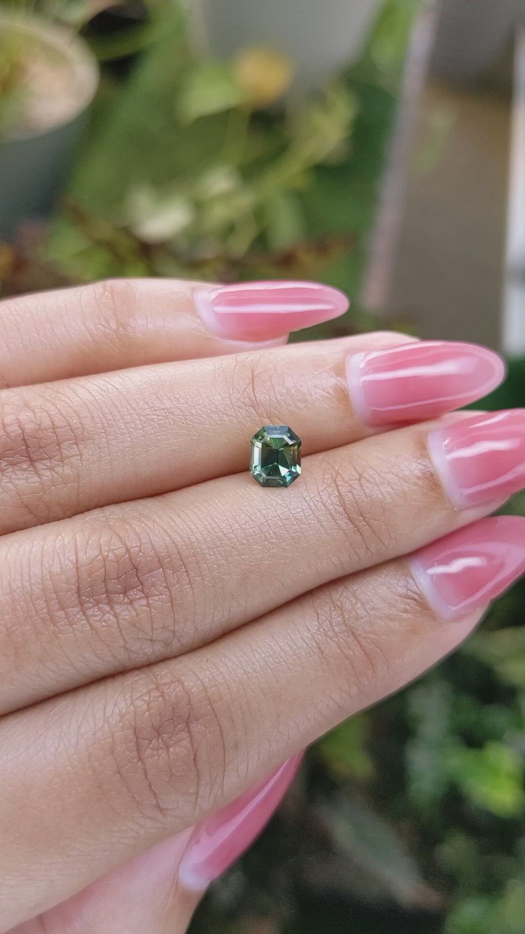 1.22 Ct. Yellowish Green Sapphire from Madagascar Size Video