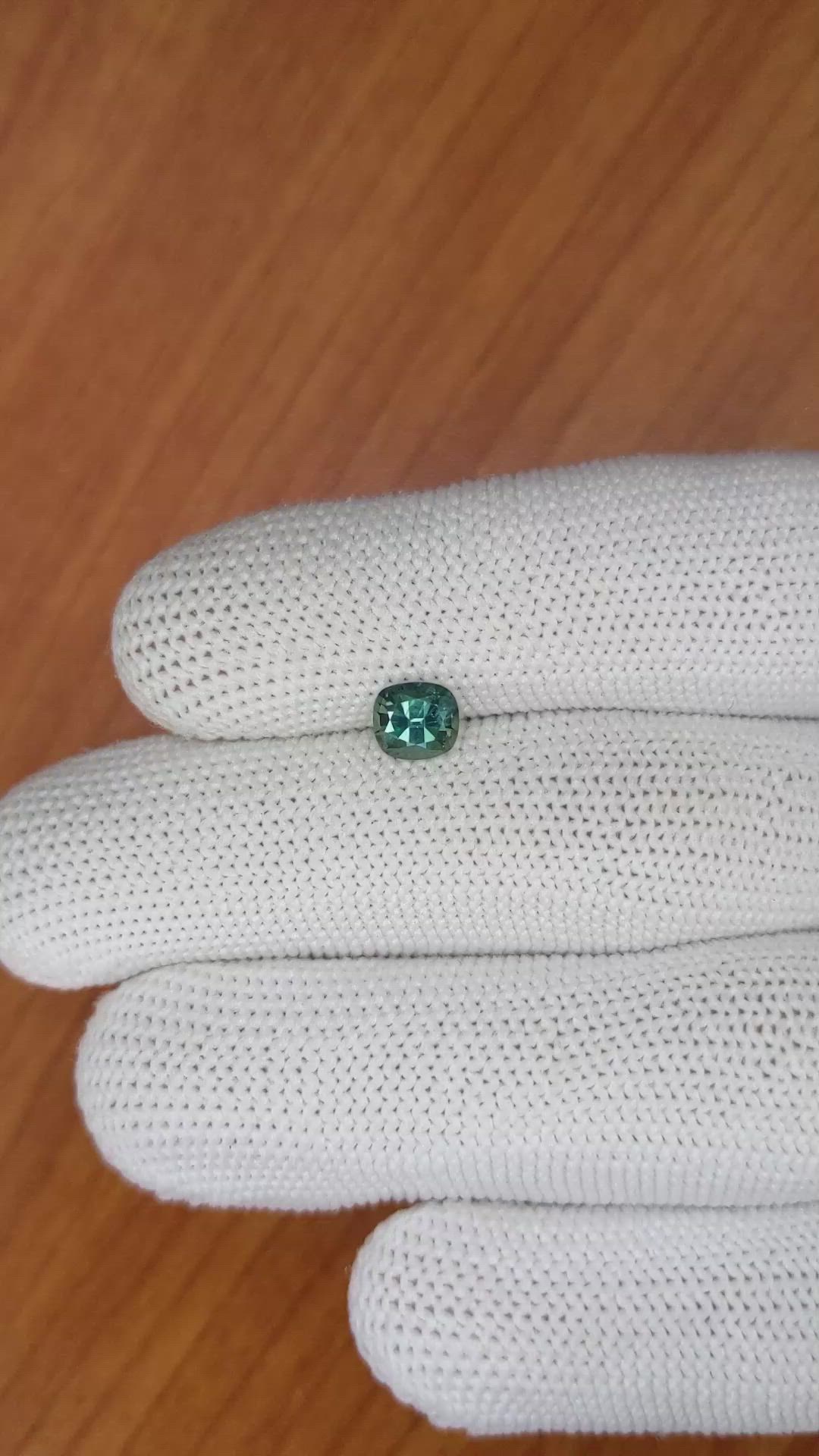 0.97 Ct. Bluish Green Sapphire from Ceylon (Sri Lanka) Size Video