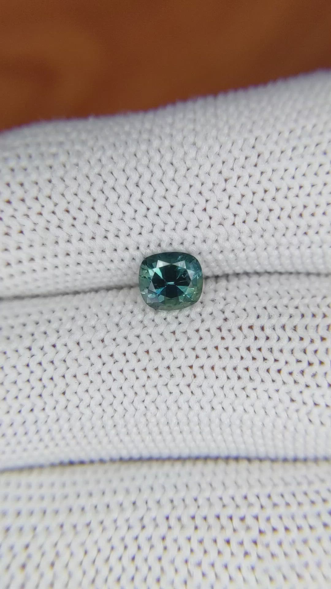 0.97 Ct. Bluish Green Sapphire from Ceylon (Sri Lanka) Size Video