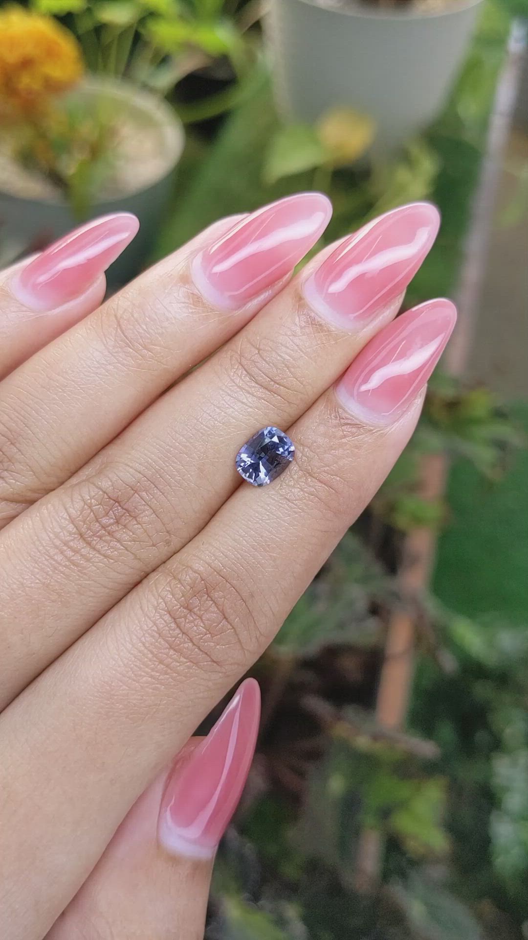 1.20 Ct. Violet Sapphire from Ceylon (Sri Lanka) Size Video