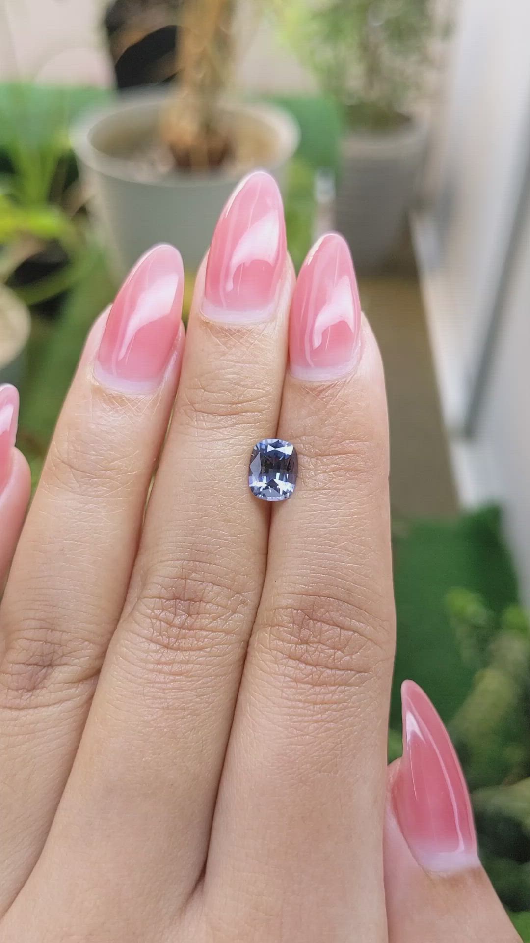1.20 Ct. Violet Sapphire from Ceylon (Sri Lanka) Size Video